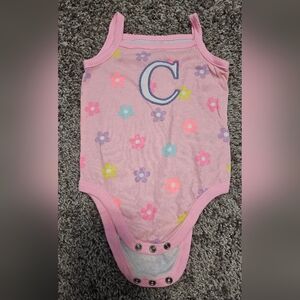C Monogram 6-9m Garanimals tanktop onesie